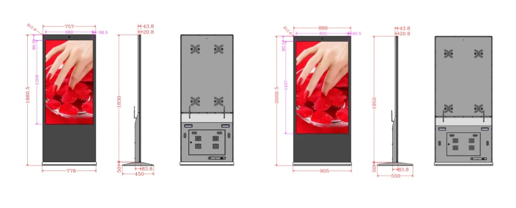 43", 50", 55" LCD Android Camera Qr Code Interactive Touch Screen Display Self-Service Photo Booth Kiosk