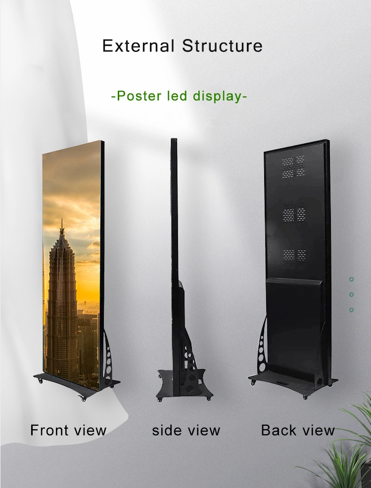 Full Color Video Panel Indoor LED Display Mirror Portable Screen Standing Poster LED Screen Indoor Advertising Display
