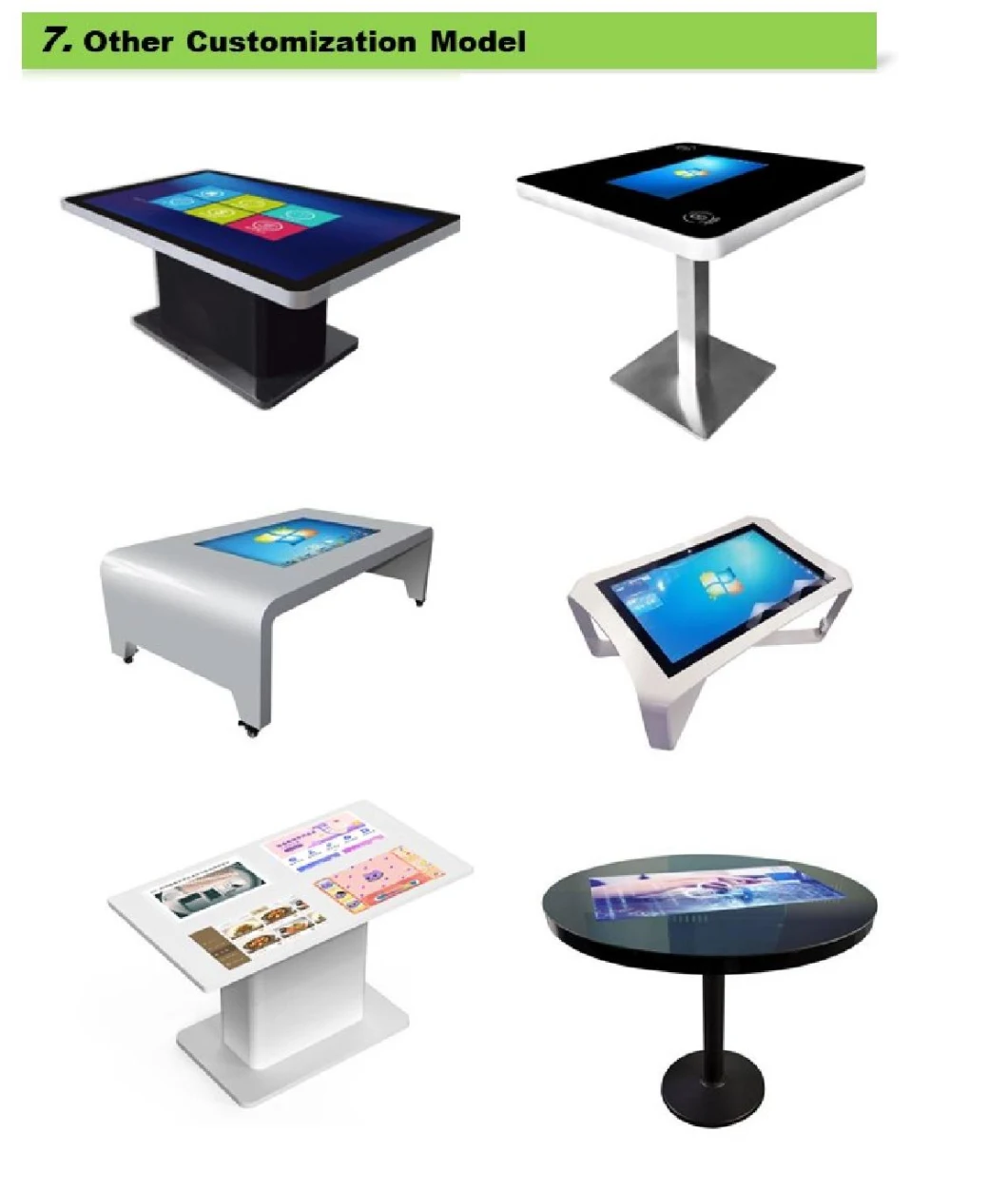 65-Inch Android Windows LCD Interactive Smart Touch Table for Game Coffee Control Table with NFC Module Power Charging Station Camera Module